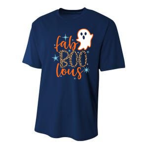 Funny Cute Boo Ghost Halloween Fab-Boo Lous Leopard Youth Performance Sprint T-Shirt