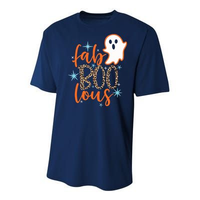 Funny Cute Boo Ghost Halloween Fab-Boo Lous Leopard Youth Performance Sprint T-Shirt