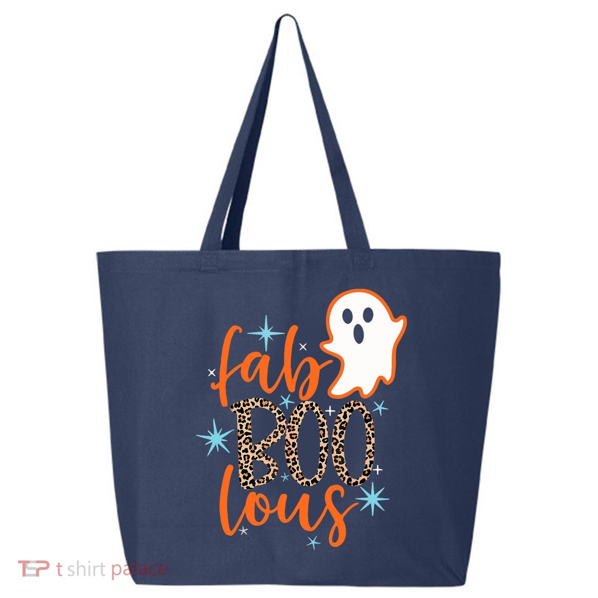 Funny Cute Boo Ghost Halloween Fab-Boo Lous Leopard 25L Jumbo Tote