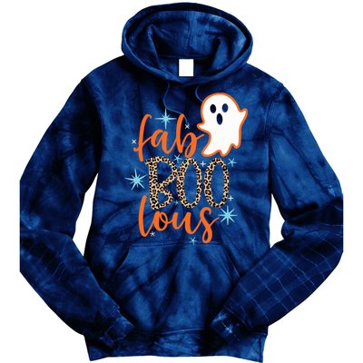 Funny Cute Boo Ghost Halloween Fab-Boo Lous Leopard Tie Dye Hoodie