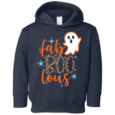 Funny Cute Boo Ghost Halloween Fab-Boo Lous Leopard Toddler Hoodie