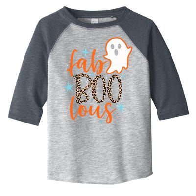 Funny Cute Boo Ghost Halloween Fab-Boo Lous Leopard Toddler Fine Jersey T-Shirt