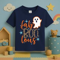 Funny Cute Boo Ghost Halloween Fab-Boo Lous Leopard Toddler T-Shirt