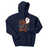 Funny Cute Boo Ghost Halloween Fab-Boo Lous Leopard Kids Hoodie