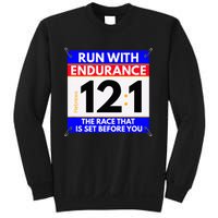 Fun Christian Bible Verse Run The Race Of Life Runners Sweatshirt