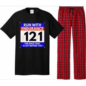 Fun Christian Bible Verse Run The Race Of Life Runners Pajama Set