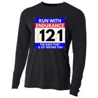 Fun Christian Bible Verse Run The Race Of Life Runners Cooling Performance Long Sleeve Crew