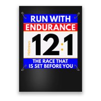 Fun Christian Bible Verse Run The Race Of Life Runners Poster