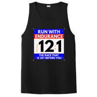 Fun Christian Bible Verse Run The Race Of Life Runners PosiCharge Competitor Tank