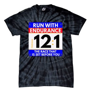 Fun Christian Bible Verse Run The Race Of Life Runners Tie-Dye T-Shirt