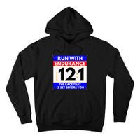 Fun Christian Bible Verse Run The Race Of Life Runners Tall Hoodie