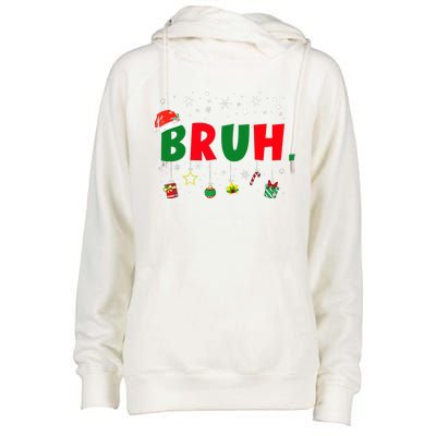 Funny Christmas Bruh Xmas Bruh Matching  Womens Funnel Neck Pullover Hood