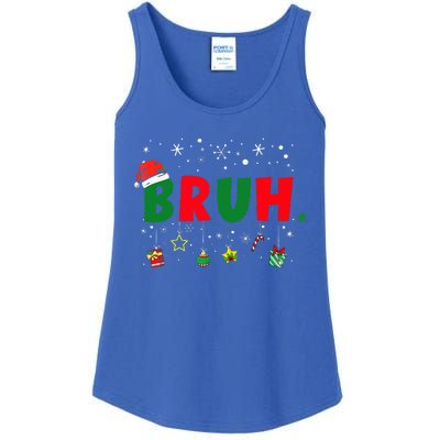 Funny Christmas Bruh Xmas Bruh Matching  Ladies Essential Tank