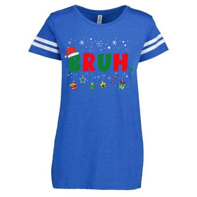 Funny Christmas Bruh Xmas Bruh Matching  Enza Ladies Jersey Football T-Shirt