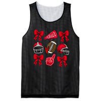 Football Coquette Bow Football Mom Game Day Mesh Reversible Basketball Jersey Tank