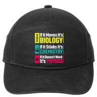 Funny Chemistry Biology Physics Nerd Funny Science Humor Gift 7-Panel Snapback Hat