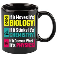 Funny Chemistry Biology Physics Nerd Funny Science Humor Gift 11oz C Handle Ceramic Mug