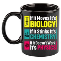 Funny Chemistry Biology Physics Nerd Funny Science Humor Gift 11oz C Handle Ceramic Mug