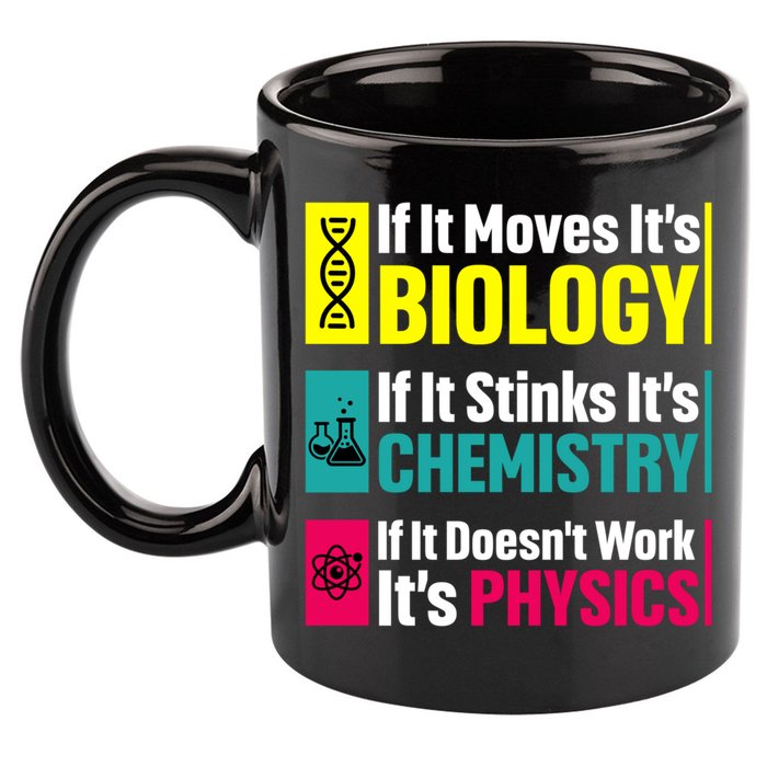 Funny Chemistry Biology Physics Nerd Funny Science Humor Gift 11oz C Handle Ceramic Mug