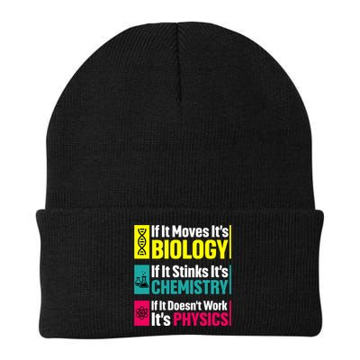 Funny Chemistry Biology Physics Nerd Funny Science Humor Gift Beanie