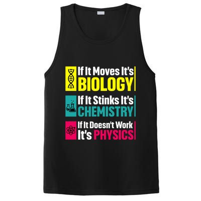 Funny Chemistry Biology Physics Nerd Funny Science Humor Gift PosiCharge Competitor Tank