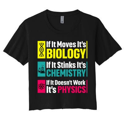 Funny Chemistry Biology Physics Nerd Funny Science Humor Gift Crop Top