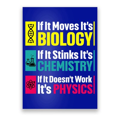 Funny Chemistry Biology Physics Nerd Funny Science Humor Gift Poster