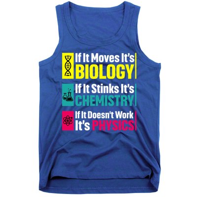 Funny Chemistry Biology Physics Nerd Funny Science Humor Gift Tank Top