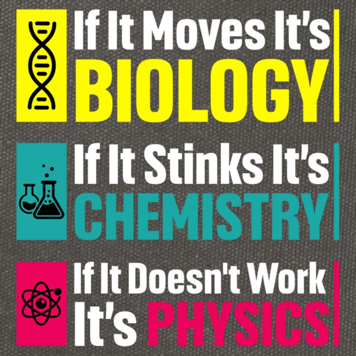 Funny Chemistry Biology Physics Nerd Funny Science Humor Gift Cotton Canvas Backpack