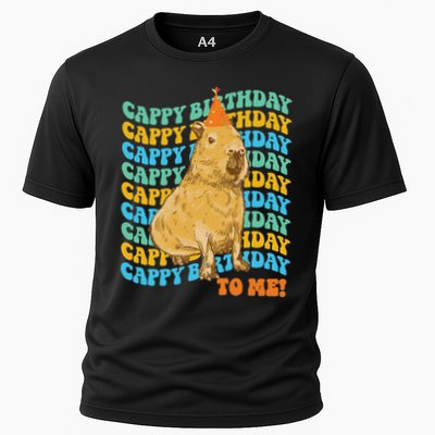 Fun Capybara Birthday Design Cooling Performance Crew T-Shirt