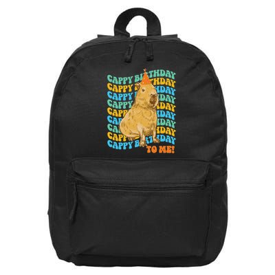 Fun Capybara Birthday Design 16 in Basic Backpack