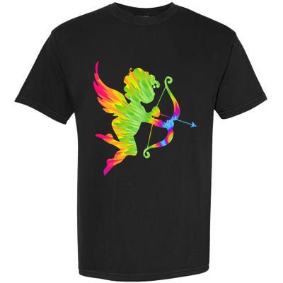 Funny Cupid Bow Arrow Tie Dye Vibrant Happy Valentine's Day Gift Garment-Dyed Heavyweight T-Shirt