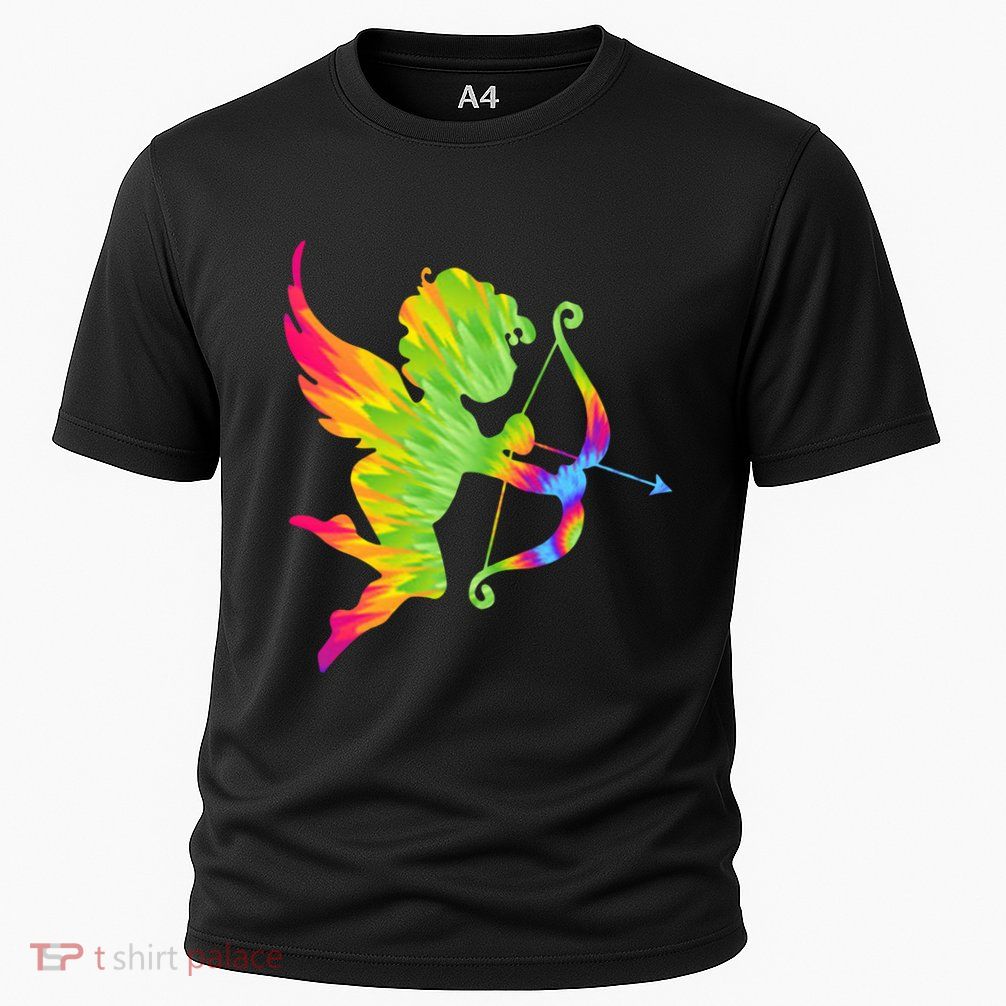 Funny Cupid Bow Arrow Tie Dye Vibrant Happy Valentine's Day Gift Performance Shirt
