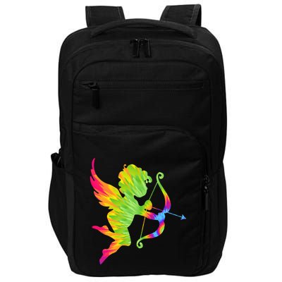 Funny Cupid Bow Arrow Tie Dye Vibrant Happy Valentine's Day Gift Impact Tech Backpack