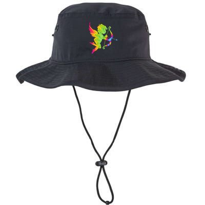 Funny Cupid Bow Arrow Tie Dye Vibrant Happy Valentine's Day Gift Bucket Hat