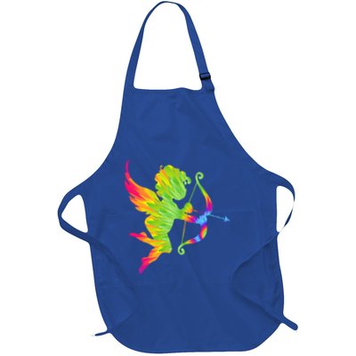 Funny Cupid Bow Arrow Tie Dye Vibrant Happy Valentine's Day Gift Apron