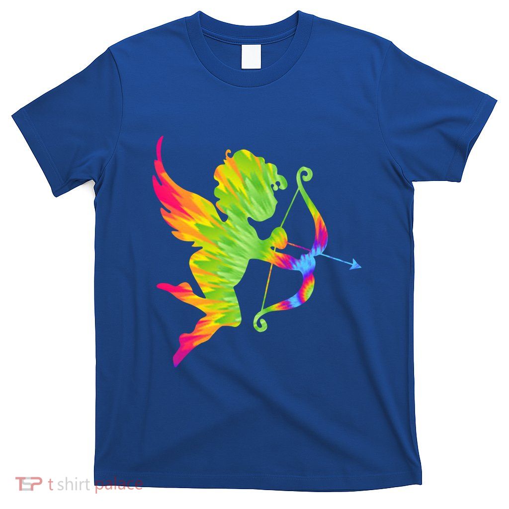 Funny Cupid Bow Arrow Tie Dye Vibrant Happy Valentine's Day Gift T-Shirt