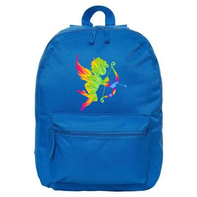 Funny Cupid Bow Arrow Tie Dye Vibrant Happy Valentine's Day Gift 16 in Basic Backpack