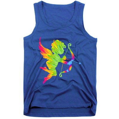 Funny Cupid Bow Arrow Tie Dye Vibrant Happy Valentine's Day Gift Tank Top