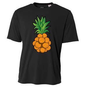 funny cool basketball pineapple design cool Cooling Performance Crew T-Shirt