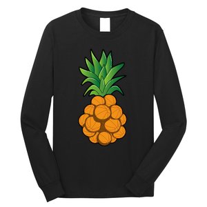 funny cool basketball pineapple design cool Long Sleeve Shirt