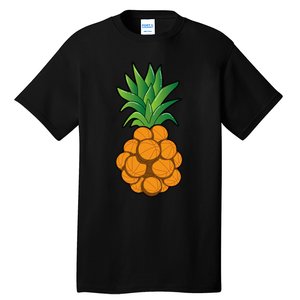 funny cool basketball pineapple design cool Tall T-Shirt