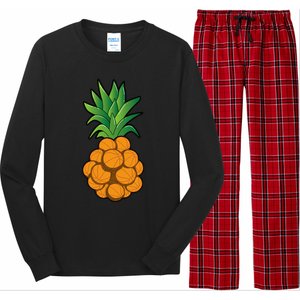 funny cool basketball pineapple design cool Long Sleeve Pajama Set