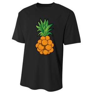 funny cool basketball pineapple design cool Performance Sprint T-Shirt