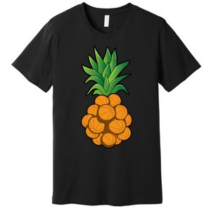 funny cool basketball pineapple design cool Premium T-Shirt