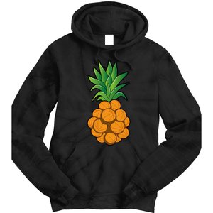 funny cool basketball pineapple design cool Tie Dye Hoodie