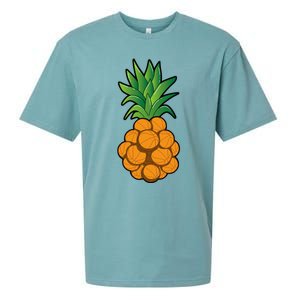 funny cool basketball pineapple design cool Sueded Cloud Jersey T-Shirt