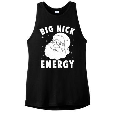 Funny Christmas Big Nick Energy Santa Claus Ladies PosiCharge Tri-Blend Wicking Tank