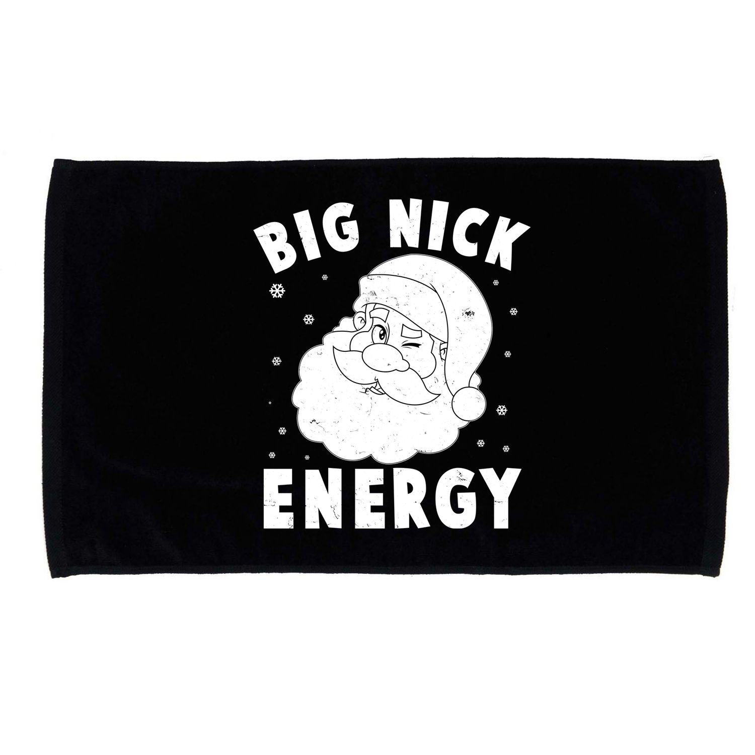Funny Christmas Big Nick Energy Santa Claus Microfiber Hand Towel