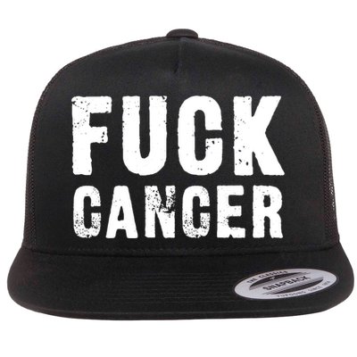 Fuck Cancer Black Font Gift Flatbill Hat
